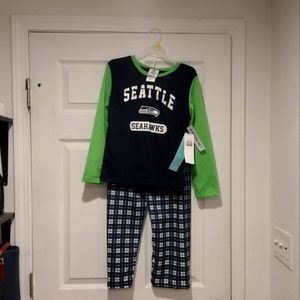 NFL Football Seattle Seahawks pajamas Youth Small 6/7 unisex kids